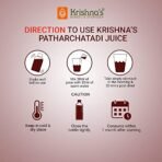KRISHNA'S HERBAL & AYURVEDA Patharchatadi Juice-1000 Ml Dissolve Or Break The Stone Goodness Of Pashanbhed, Adulsa, Kutki & Amla Blend Of Ayurvedic Herbs For Kidney, Pack Of 1 - Fast Shipping to USA - Image 7