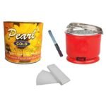 PMPEARL Cold Wax for Hair Removal + Auto Cut Heater + 30 Wax Strips & Wax Knife - Fast Shipping to USA & Canada