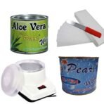 PMPEARL Waxing Kit Combo (Wax Heater + Aloe Wax (600 gm) + Dtan Wax (600 gm) + Wax Strips (30) + Wax Spatula) - Fast Shipping to USA & Canada