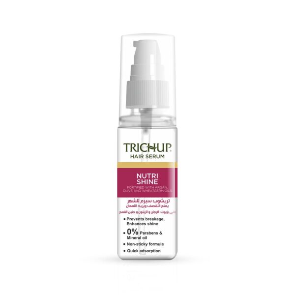 Trichup Nutrishine Hair Serum Fortified With Argan,Olive And Wheatgerm Oils - 60 ml