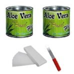 PMPEARL Alovera Wax 600gm(2 Pcs) + 60 Pcs Waxing Stripes+ 1 Waxing Spatula - Fast Shipping to USA & Canada