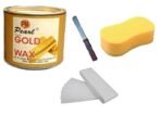 PMPEARL Gold Wax with 30 Stripes, Sponge, Applicator Waxing Kit, 600gm - Pack of 4 - Fast Shipping to USA & Canada