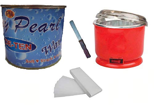 PMPEARL Waxing Kit Combo (Auto Cut Wax Heater + D-Tan Wax (600 gm) + Wax Strips (30) + Wax Spatula) - Fast Shipping to USA & Canada