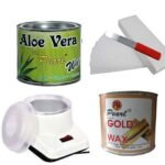 PMPEARL Waxing Kit Combo (Wax Heater + Aloe Wax (600 gm) + Gold Wax (600 gm) + Wax Strips (30) + Wax Spatula) - Fast Shipping to USA & Canada
