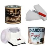 PMPEARL Waxing Kit Combo Wax Machine(Wax Heater + Chocolate Wax (600 gm) + Charcoal Wax (600 gm) + Wax Strips (30) + Wax Spatula) - Fast Shipping to USA & Canada