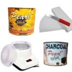 PMPEARL Waxing Kit Combo (Wax Heater + Cold Wax (600 gm) + Charcoal Wax (600 gm) + Wax Strips (30) + Wax Spatula) - Fast Shipping to USA & Canada