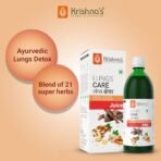 KRISHNA'S HERBAL & AYURVEDA Lungs Care Juice 1000 Ml | Lungs Cleaner For Detoxification And Supports Respiratory System - Fast Shipping to USA - Image 3