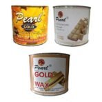PMPEARL Wax Combo - White Chocolate + Cold + Gold Hair Removal Wax (600 gm) x 3 pcs - Fast Shipping to USA & Canada