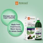 KRISHNA'S HERBAL & AYURVEDA Krishna'S Karela Jamun Neem Juice-1000 Ml Blend Of Fresh Karela, Neem Juice & Jamun Seeds Ayurvedic Solution For Balancing Sugar Levels, Pack Of 1 - Fast Shipping to USA - Image 3