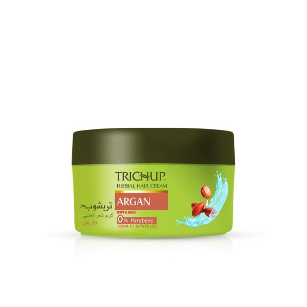 Trichup Argan Herbal Hair Cream - Increases Shine, Volume & Strength 200ml - Fast Shipping to USA & Canada