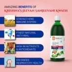 KRISHNA'S HERBAL & AYURVEDA Jeevan Sanjeevani Kwath - 1000 ml | Enriched with Aloe Vera, Amla, Giloy, Tulsi, Ashwagandha, and 4 more herbs || Natural Immunity Booster - Fast Shipping to USA - Image 5