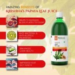 KRISHNA'S HERBAL & AYURVEDA Papaya Leaf Juice-1000 Ml Fresh Papaya Leaves Helps To Boost Platelets Count - Fast Shipping to USA - Image 5