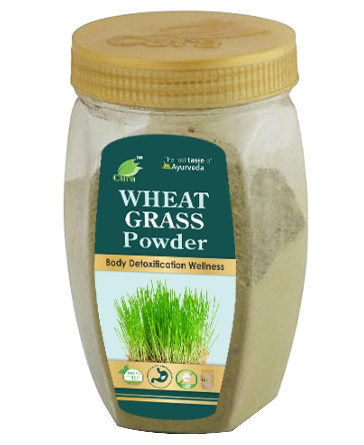 Version 1.0.0 CURA Ayurvedic Wheat Grass Powder 200 Gm, Superfood | Antioxidant, Energy, Detox, Immunity Booster, Skin Health (100gm) - Fast Shipping to USA - Image 1