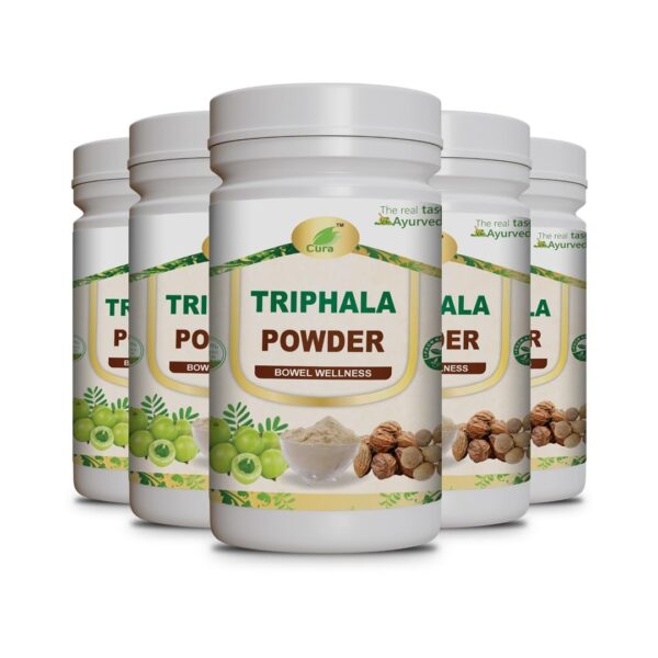 CURA TRIPHALA POWDER | Triphla churan I Pack of 5 (100gm each) - Fast Shipping to USA