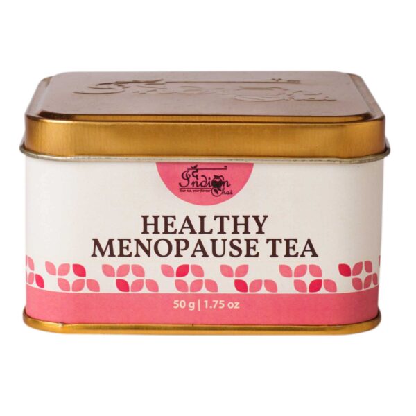 The Indian Chai ? Healthy Menopause Tea 50g with Raspberry Leaves, Red Clover Flower, Vetiver Root, Guggul etc for Mood Swings, Irritability, Hot Flashes & Night Sweats Relief, Herbal Tea - Fast Shipping to USA & Canada