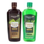 Panchvati Herbals Brahmi Amla Shampoo 450 ml with Neem Tulsi Shampoo 450 ml for Hair Growth & Anti Dandruff Shampoo - Combo of 2 - Fast Shipping to USA & Canada