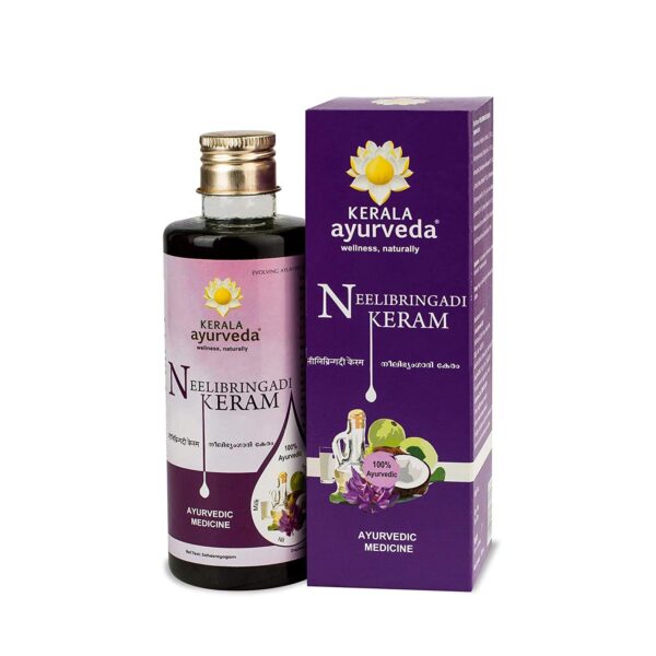 KERALA AYURVEDA NEELIBRINGADI KERAM (PACK OF 4) 200 ML - Fast Shipping to USA & Canada