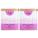 The Indian Chai - Rose Green Tea 200g with Gulab Rose Petals for Glowing Skin, Rich in Vitamin C, Natural Stress Buster, Helps with Immunity - Fast Shipping to USA & Canada