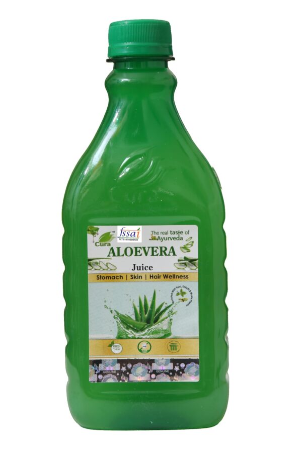 Cura Mahaveer Aloe Vera Juice - 500ml | Ayurvedic Health Juice For Immunity Boosting | Detoxifies & Rejuvenates Body | Good For Liver & Digestive Health | Good For Skin & Hair Health