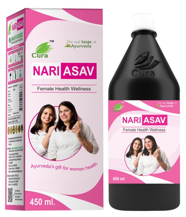 CURA Nari Asav I 450ML I Uterine Tonic for Women I Enriched with the goodness of Ashok Chhal, Lodhra & Shatavari - Fast Shipping to USA