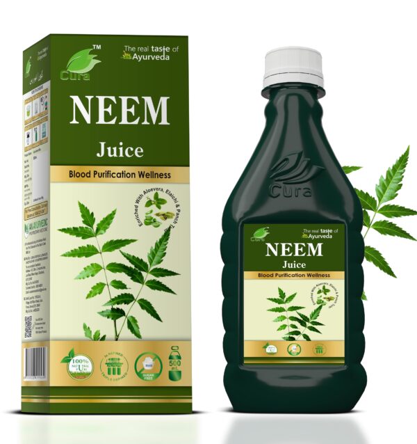 CURA AYURVEDIC Neem Ras II Fresh Neem Leaves II Natural Blood Purifier || 500ml - Fast Shipping to USA