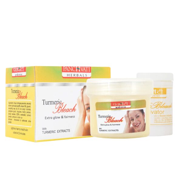 Panchvati Herbals Turmeric Bleach Specially designed for extra glow and fairness Softens skin 300 gm Pack Of-2