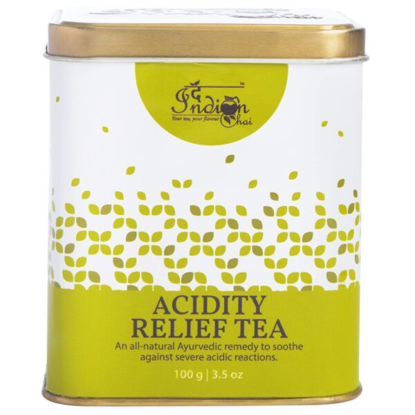 The Indian Chai - Acidity Relief Tea 100Gm, Herbal Tea Leaf With Milk Thistle, Anantmool, Guduchi, Bala, Relieves Acidity And Gas, Aids Digestion - Fast Shipping to USA & Canada