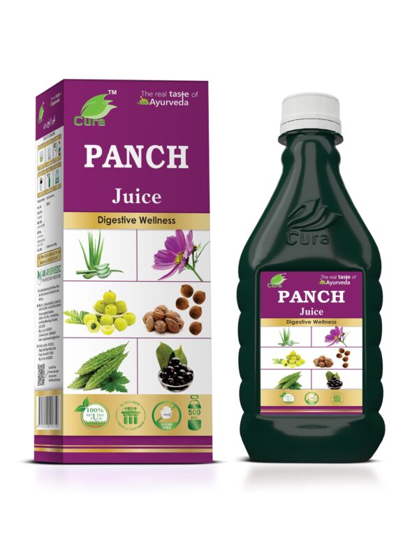 CURA AYURVEDIC PANCH RAS II With Aloe Vera, Jamun, Punarnava, Bitter gourd & Triphala II Body detox II Immunity booster II 500ml - Fast Shipping to USA