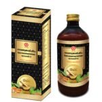 Thrissur Thaikat Mooss? S N A Saaraswataarishtam with GOLD - 450ml (To promote intelligence/memory) - Fast Shipping to USA