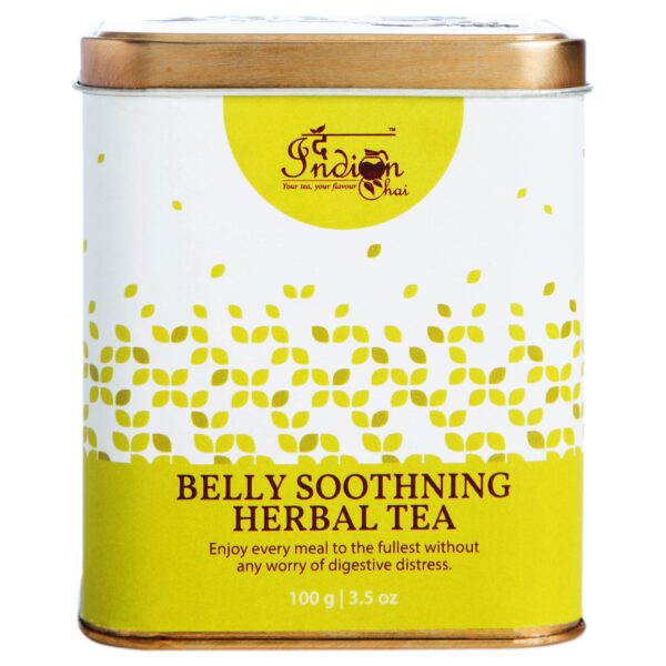 The Indian Chai - Belly Soothing Herbal Tea 100g with Peppermint, Chamomile, Fennel, Calendula etc for Digestion and Weight Loss - Fast Shipping to USA & Canada