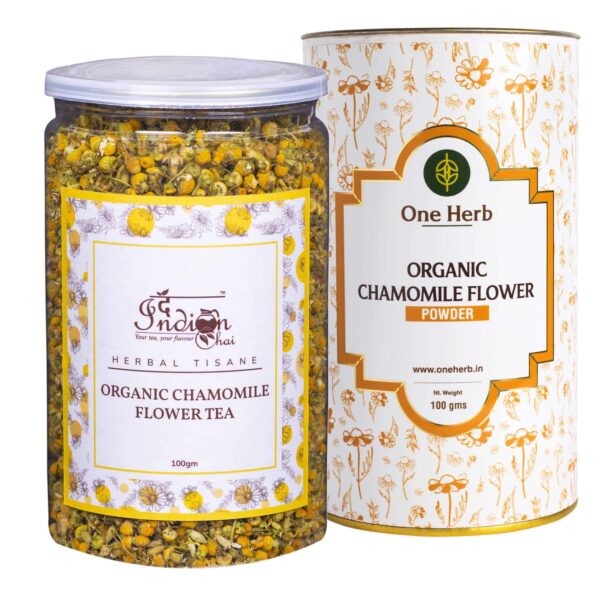 The Indian Chai - Combo, Healthy Sleep Tea with Organic Chamomile Tea 100g and Valerian Root 100g, for Good Sleep, Stress and Anxiety, Herbal Tea