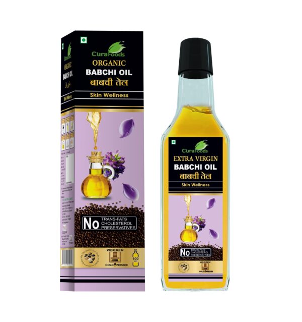 Cura Mahaveer Babchi Oil (Bakuchi) Cold Pressed Pure & Natural for Skin, Hair 100ml - Fast Shipping to USA & Canada