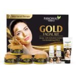 Panchvati Herbals Gold Facial Kit, Radiant & Glowing Complexion, Deep-Cell Activation System For Revitalizing Effect, 7 Step Facial Kit, All Skin Types, 220gm + 50ml