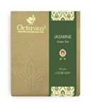 Octavius | Jasmine Green Tea - 100 Gm (50 Cups) | 100% Natural Ingredients | Loose Leaf | Jasmine Flower | Antioxident-Rich | Boost Immunity | Improves Sleep, Skin and Hair | 100 Gm Box - Fast Shipping to USA & Canada