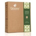 Octavius Ginger & Lemon (Low Caffeine) Loose Leaf Green Tea - 100 Gms - Fast Shipping to USA & Canada - Image 2