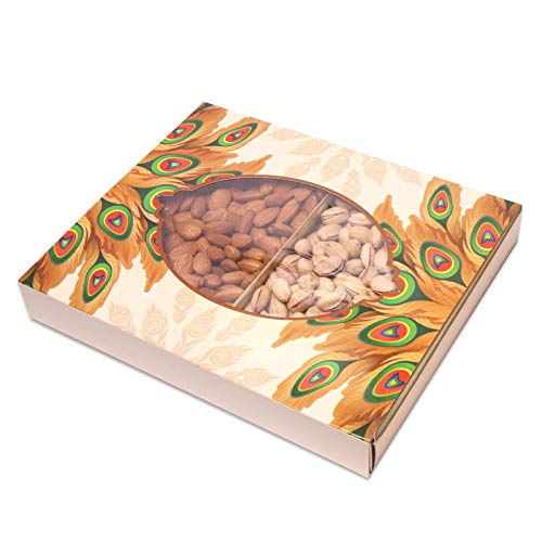 LEEVE DRY FRUITS Fresh Combo Fruit & Nuts Diwali Gift Fancy Box Hamper offer pack Windo Box P2 200 gram - Fast Shipping to USA & Canada