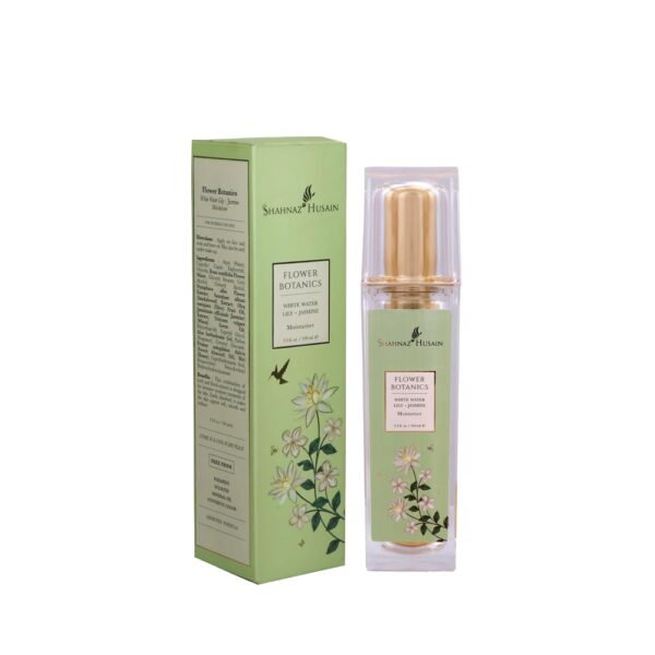 Shahnaz Husain Flower Botanics White Water Lily Jasmine Moisturiser, 100 ml - Fast Shipping to USA & Canada