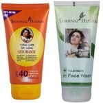 Shahnaz Husain Sun Block - SPF-40 with Shahnaz Husain Tulsi Neem Face Wash 50GM - Fast Shipping to USA & Canada
