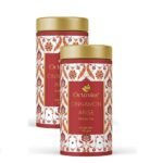 Octavius Cinnamon Anise Green Tea Tin Can - 100 Gms (50 Cups) Natural Cinnamon & Star Anise | Promotes Weight Loss & Improves Immunity | Packed in Decorative Tin Box - (Pack of 2) - Fast Shipping to USA & Canada