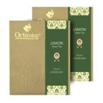 Octavius | Lemon Green Tea - 100Gm (Pack of 2) | 100 Cups | 100% Natural Ingredients | Loose Leaf | Lemon Extracts | Rich in Vitamin C |Antioxident Rich | Boost Immunity | Improves Metabolism | 200 Gm Box - Fast Shipping to USA & Canada
