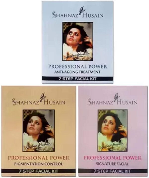 Shahnaz Husain Anti-Ageing,Pigmentation Control and Signature facial kit combo (3 x 16 g) - Fast Shipping to USA & Canada