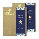 Octavius | Mint Green Tea - 100 Gm (Pack of 2) | 100 Cups | 100% Natural | Loose Leaf | Mint Leaf | Cool and Refrshing | Boost Immunity | Improves Metabolism, Sleep, Skin and Hair | 200 Gm Box - Fast Shipping to USA & Canada
