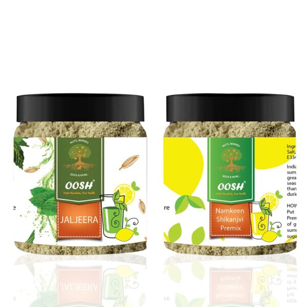 OOSH Jaljeera & Shikanji Premixes | Refreshing Summer Drink | Instant Drink Premixes (500g (250g x 2)) - Fast Shipping to USA & Canada