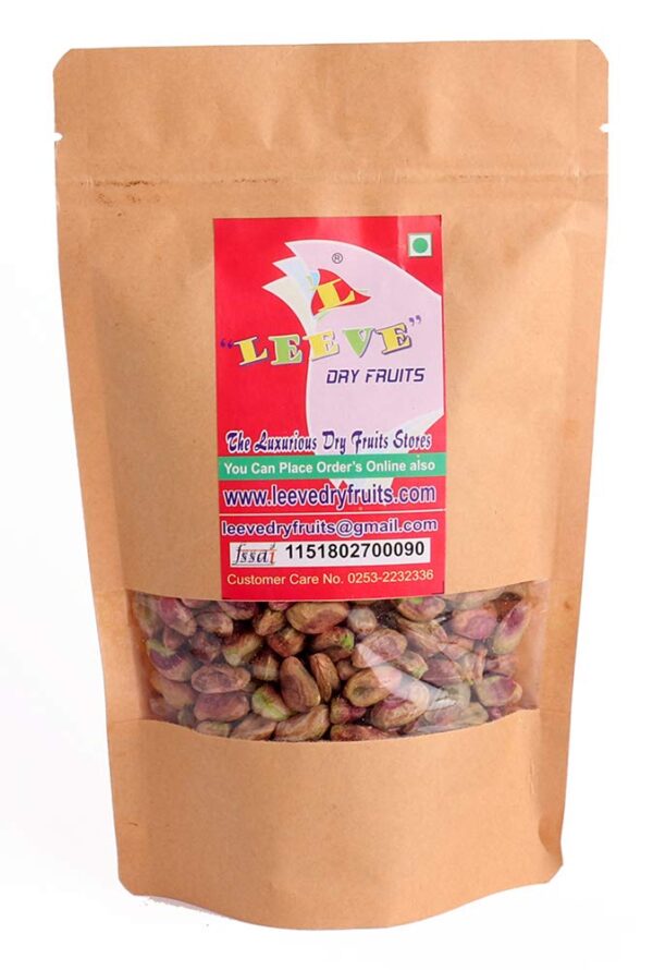 Leeve Dry Fruits Plain Pistachios Kernel Unsalted Without Shell, 400G - Fast Shipping to USA & Canada
