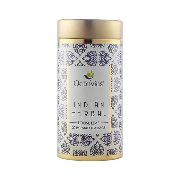 Octavius Indian Herbal |Natural blend of Exotic Indian Spices |Immunity Booster| Detox Tea |Good for Digestion | |Natural Remedy for Cold and Flu |Delicious & Aromatic | 20 Pyramid Tea Bags - Fast Shipping to USA & Canada