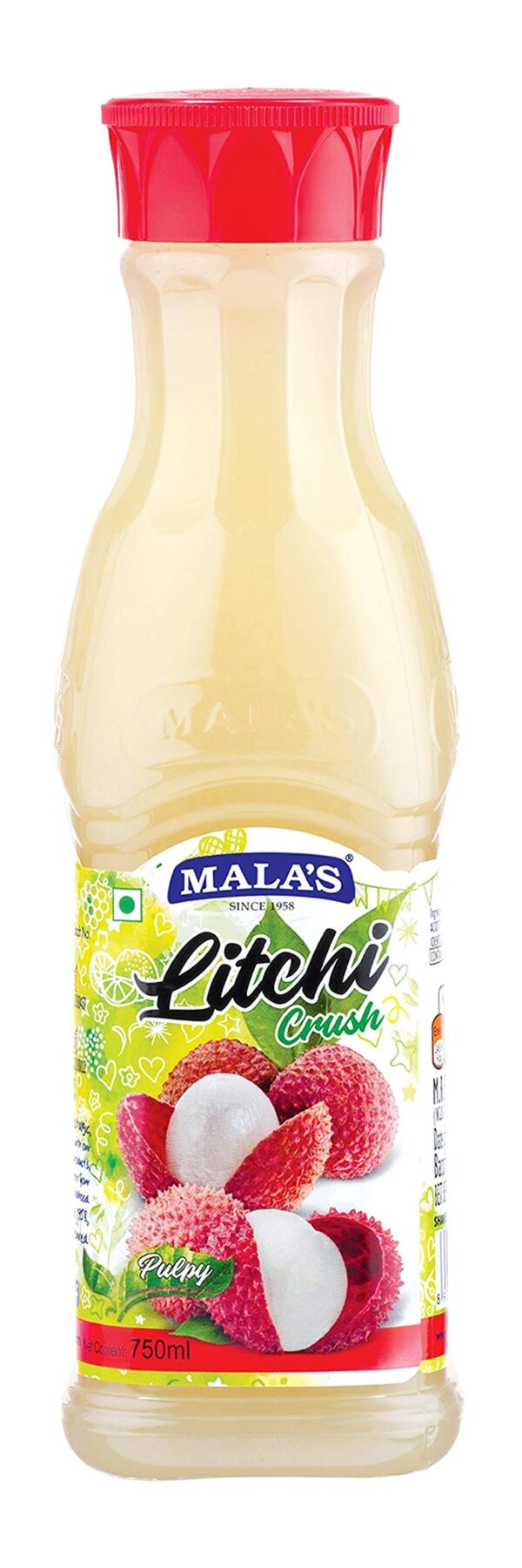Mala's, Fruit Crush 750ml, Litchi, White, Medium - Fast Shipping to USA
