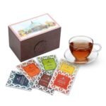 Octavius Taj Wooden Tea Gift Box - 30 Tea Bags | Assortment Of Fine Black & Green Tea | Rakhi Gift Hamper | Gift For Sister | Gift For Brother | Premium Gift Box | Assorted Tea Gift Box - Fast Shipping to USA & Canada