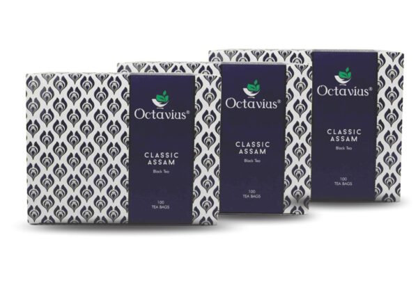 Octavius Classic Assam Black Tea 100 Tb Pack Of 3, Bags, 600 Gram - Fast Shipping to USA & Canada