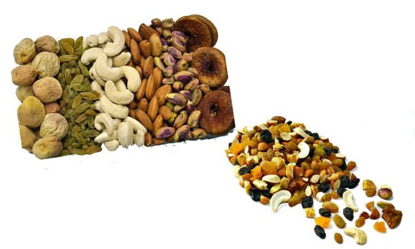 LEEVE DRY FRUITS Mix Dry Fruits Cutting and Whole Mix Nuts Combo | 200 Grams Pack | Nuturitious Nut Mix Super Trail Mix Healthy Snack - Fast Shipping to USA & Canada