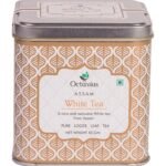 Octavius Assam White (Silver Needle) Loose Leaf Tea | Low Caffeine | 50 Gms (25 Cups) - Fast Shipping to USA & Canada